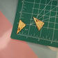 Vintage striped triangle earrings