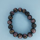 Vintage ceramic bead bracelet with gold detail