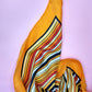 Vintage orange and black stripe scarf
