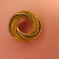 Vintage Monet gold tone double circle brooch