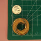Vintage Monet gold tone double circle brooch