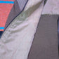 Vintage paneled zip up leather sweater jacket tan size medium