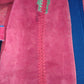 1970s orange leather/suede paneled cardigan with belt