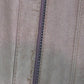 Vintage paneled zip up leather sweater jacket tan size medium