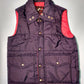 1970s navy puffer vest with red lining