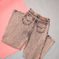 High-waisted acid wash Levi 900 series