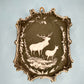 Antique Green jasperware elk plaque *FREE SHIPPING