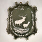 Antique Green jasperware elk plaque *FREE SHIPPING