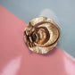 Vintage gold tone scarf clip with faux pearl