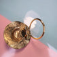Vintage gold tone scarf clip with faux pearl