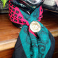 Vintage gold tone scarf clip with faux pearl