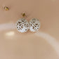 Vintage white filigree stud earrings