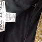 1980s gold taffeta and black velvet strapless mini dress