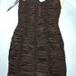 1980s ruched mini dress with large white bow by Victor Costa