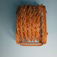 Vintage rattan butterfly print coaster set