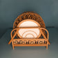 Vintage rattan butterfly print coaster set