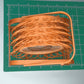 Vintage rattan butterfly print coaster set
