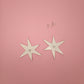 1980s abstract red star earrings