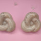 1980s cotton candy resin knot earrings
