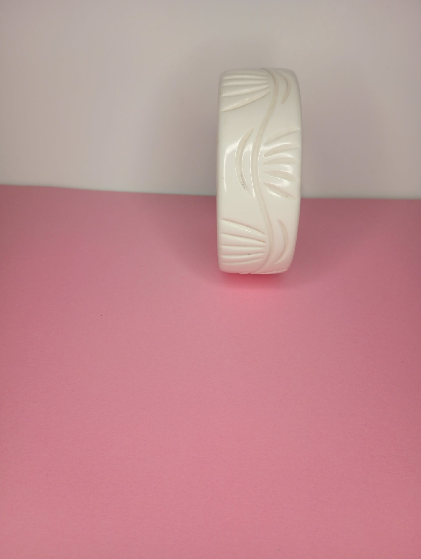 Vintage plastic ivory color bangle