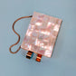 1950s mother of pearl and brass compact purse *FREE SHIPPING
