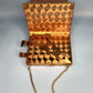 1950s mother of pearl and brass compact purse *FREE SHIPPING